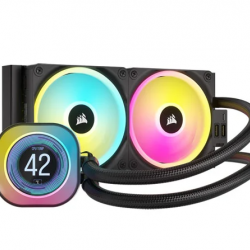 SISTEMA ENFRIAMIENTO LIQUIDO CORSAIR ICUE LINK H100I LCD AIO,240MM,NEGRO