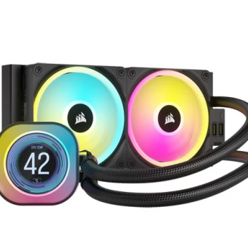 SISTEMA ENFRIAMIENTO LIQUIDO CORSAIR ICUE LINK H100I LCD AIO,240MM,NEGRO