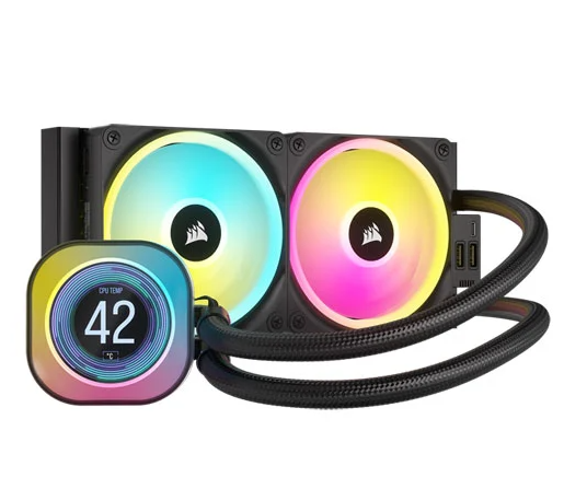SISTEMA ENFRIAMIENTO LIQUIDO CORSAIR ICUE LINK H100I LCD AIO,240MM,NEGRO