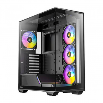 GABINETE ANTEC CONSTELLATION C3 ATX,CRISTAL,S/FUENTE,4*FAN 120MM,NEGRO