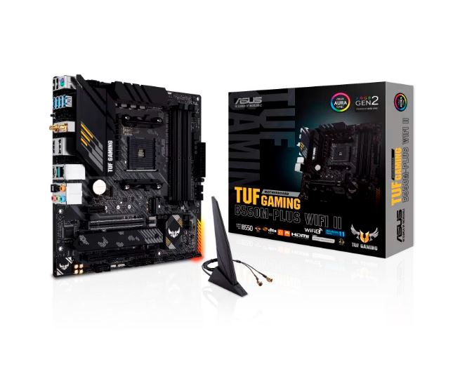 MOTHERBOARD ASUS (TUF GAMING B550M-PLUS WIFI II) AM4,PCIE-4.0,WIFI6,MICRO ATX