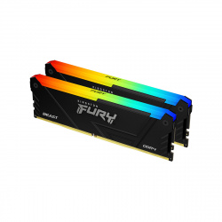 MEMORIA RAM DDR4 KINGSTON 16GB (KIT 2X8GB) 3200MHZ, CL16, FURY BEAST RGB
