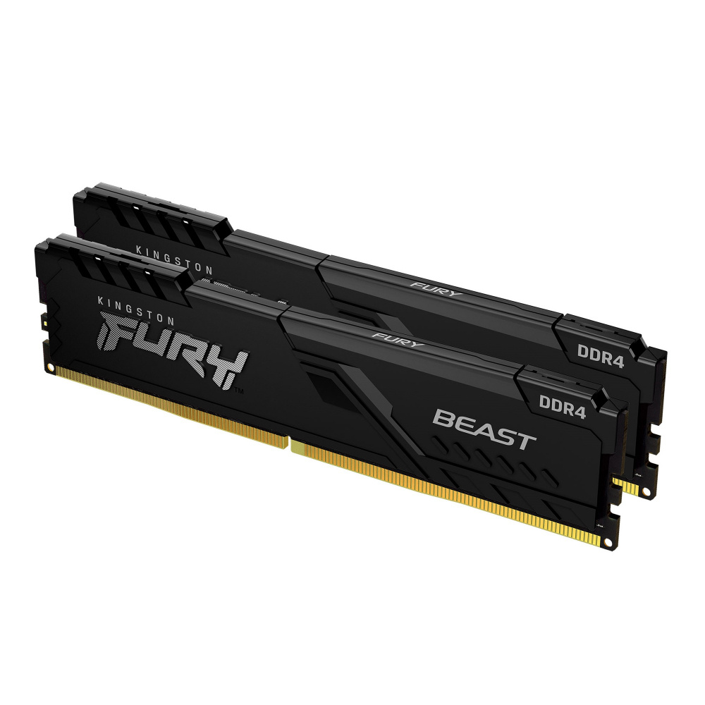 MEMORIA DIMM DDR4 KINGSTON 16GB (2X8GB) 3200MHZ, FURY BEAST BLACK, CL16