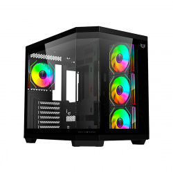 GABINETE BALAM RUSH TANK MASTER 9600TB,ATX,CRISTAL TEMP,4 FAN,NEGRO