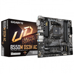 MOTHERBOARD GIGABYTE (B550M DS3H AC R2 1.0) ‎SOCKET AM4,4*DDR4,WIFI,MICRO ATX