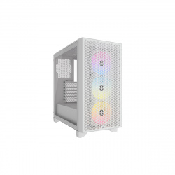 GABINETE CORSAIR 3000D RGB AIRFLOW,BLANCO,CRISTAL TEMPLADO,MID TORRE,SIN FUENTE