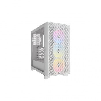GABINETE CORSAIR 3000D RGB AIRFLOW,BLANCO,CRISTAL TEMPLADO,MID TORRE,SIN FUENTE