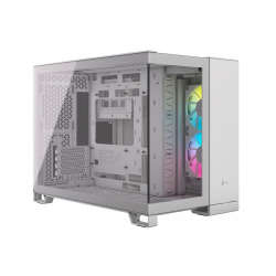 GABINETE CORSAIR ICUE LINK 2500X RGB,BLANCO,CRISTAL TEMPLADO,MED-TORRE,S/FUENTE
