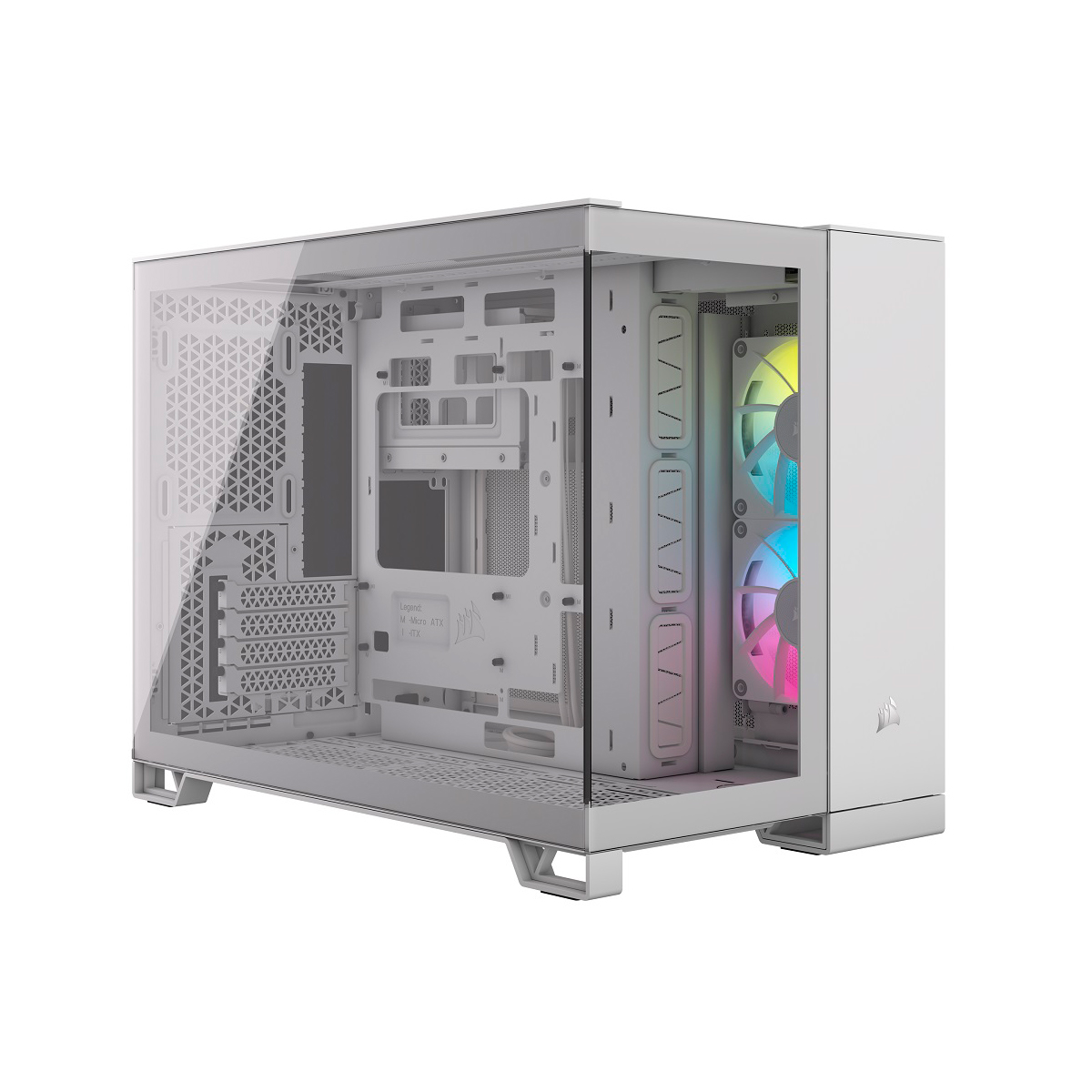 GABINETE CORSAIR ICUE LINK 2500X RGB,BLANCO,CRISTAL TEMPLADO,MED-TORRE,S/FUENTE