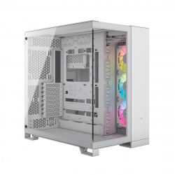 GABINETE CORSAIR  ICUE LINK 6500X RGB,BLANCO,CRISTAL TEMPLADO,MED-TORRE,S/FUENTE