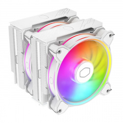DISIPADOR COOLER MASTER  HYPER 622 HALO WHITE, ARGB, DOBLE TORRE, 6 TUBOS, 2 FAN