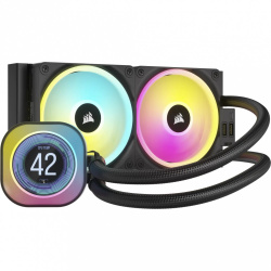SISTEMA ENFRIAMIENTO LIQUIDO CORSAIR ICUE LINK H100I LCD AIO, 240MM, NEGRO