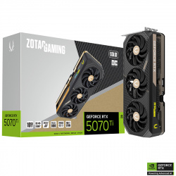 TARJETA DE VIDEO ZOTAC RTX 5070TI SOLID OC 16GB GDDR7,2482 MHZ,PCIE 5,3*DP,3*FAN