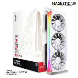 TARJETA DE VIDEO XFX MERCURY RX9070XT,16GB GDDR6,2570MHZ,MGNETIC AIR BLANCA