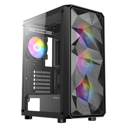 GABINETE ANTEC AX83 RGB ELITE, MID TOWER, E-ATX,ATX,M-ATX,ITX, 4X VEN,RGB,NEGRO