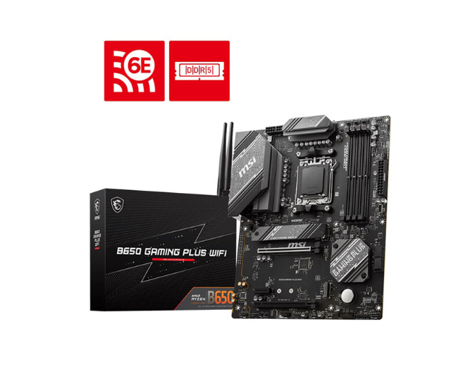 MOTHERBOARD MSI B650 GAMING PLUS WIFI AM5, 4*DDR5 7200, HDMI, DP, 2*M.2, ATX