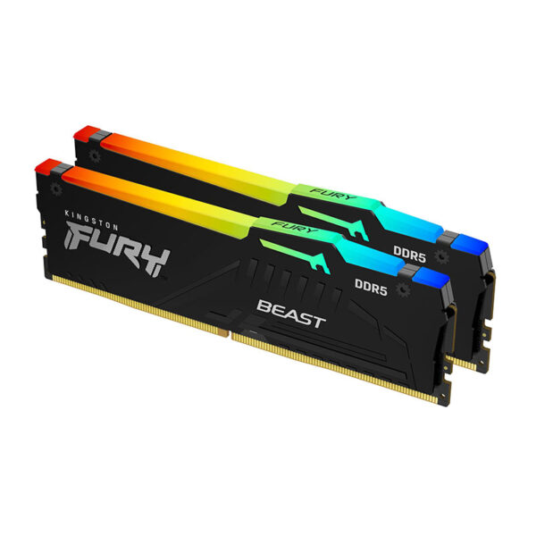 MEMORIA RAM DIMM KINGSTON FURY BEAST RGB EXPO 64GB DDR5 6000MTS CL36 NEGRO