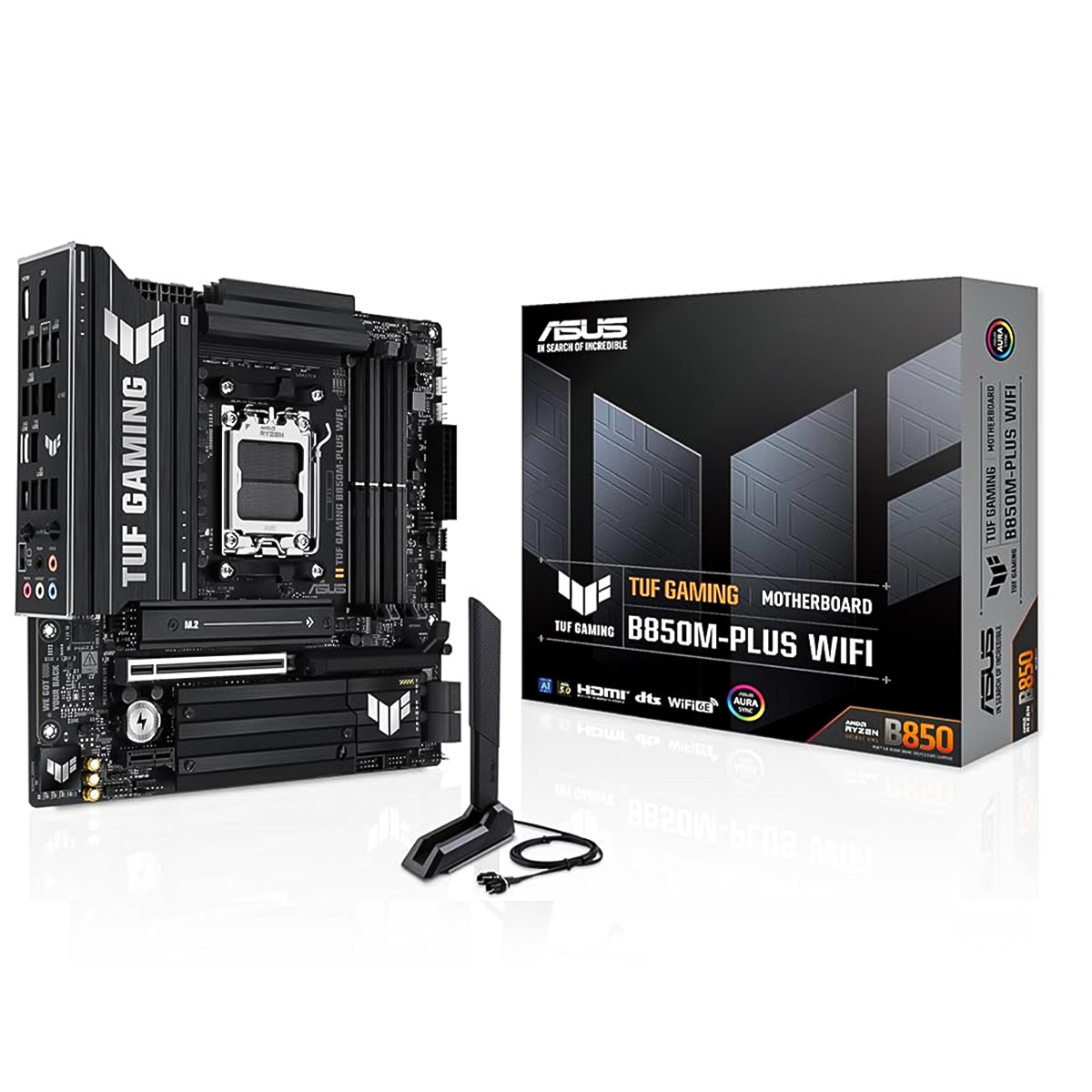 MOTHERBOARD ASUS TUF GAMING B850M-PLUS WIFI AM5,4DDR5,HDMI,DP, WIFI6E, MICRO ATX