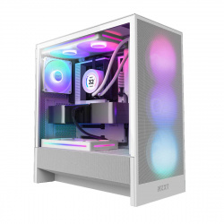 GABINETE NZXT H5 FLOW RGB COMPACT MID-TOWER ATX CASE WITH RGB FANS - BLANCO